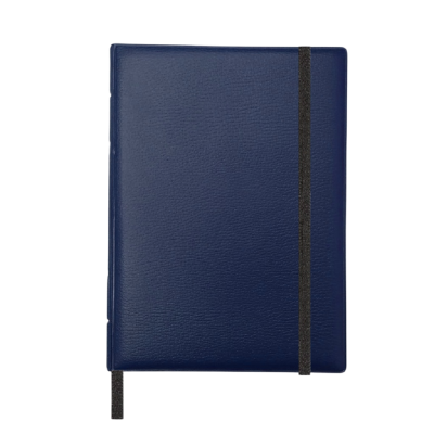 Cuaderno A5 con elástico Azul marino x100 hojas rayadas Platino