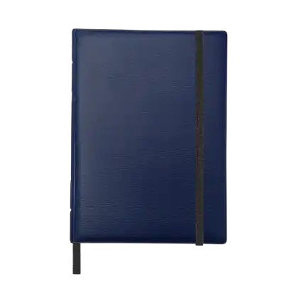 Cuaderno A5 con elástico Azul marino x100 hojas rayadas Platino