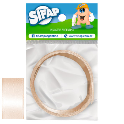 Cinta de raso Manteca N°1 x3 metros (5254) Sifap