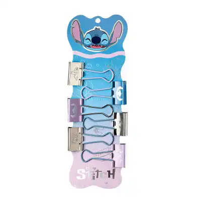 Binder clips 19 mm Stitch x6 unidades Mooving