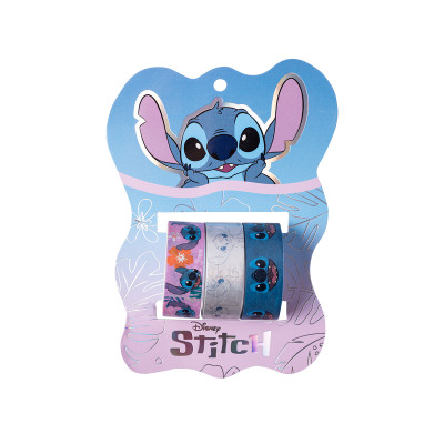 Cinta adhesiva washi tape de 1,5 cm x3 metros Stitch x3 unidades Mooving