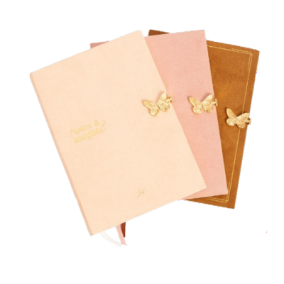 Cuaderno 14x21 cms tapa dura x 80 hojas rayado Butterfly FW