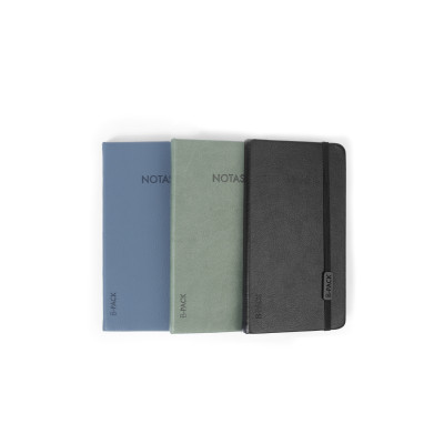 Cuaderno PU 10x17 cms tapa dura rayado x 80 hojas FW B-Pack