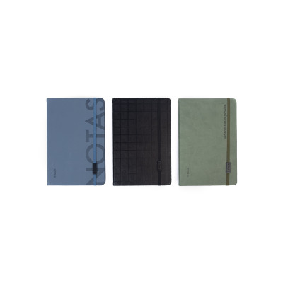 Cuaderno 21x14,8 cms tapa dura rayado x 80 hojas FW B-Pack