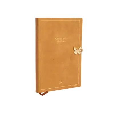 Cuaderno 14x21 cms tapa dura "MARRÓN" x 80 hojas rayado  Butterfly FW