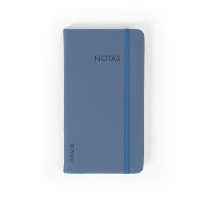 Cuaderno PU 10x17 cms tapa dura "AZUL" rayado x 80 hojas FW B-Pack