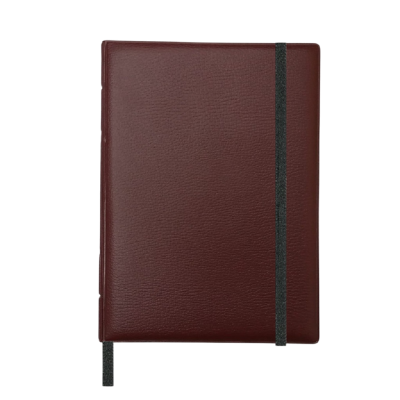 Cuaderno A5 con elástico Marrón x100 hojas lisas Platino