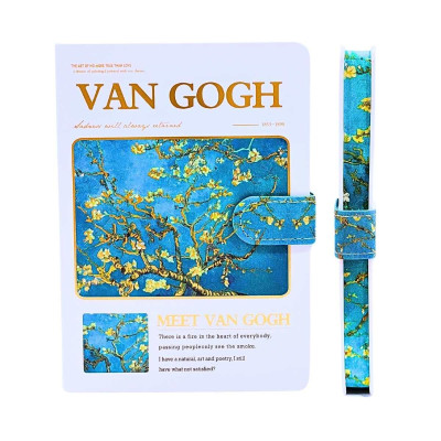 Libreta 14x9,5 cm Van Gogh con cierre magnético Colours