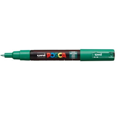 Marcador Fino 0.7 mm Verde PC-1M punta cónica Uni