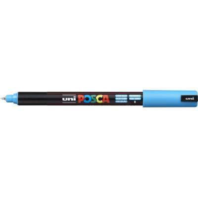 Marcador de Fibra 0.7 mm Posca Celeste PC-1MR punta tipo roller Uni