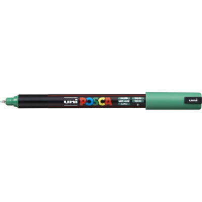 Marcador de Fibra 0.7 mm Verde PC-1MR punta tipo roller Uni
