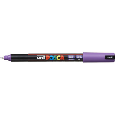 Marcador de Fibra 0.7 mm Posca Violeta PC-1MR punta tipo roller Uni