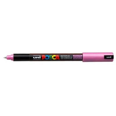 Marcador de Fibra 0.7 mm Posca Rosa metálico PC-1MR punta tipo roller Uni