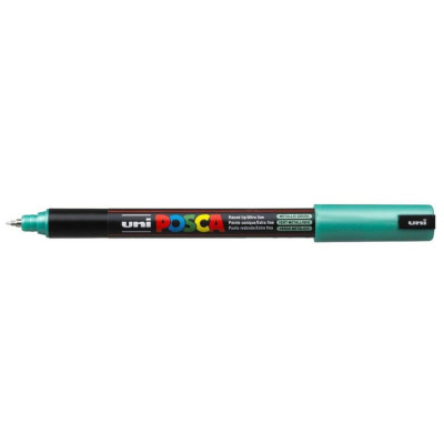 Marcador de Fibra 0.7 mm Posca Verde metálico PC-1MR punta tipo roller Uni