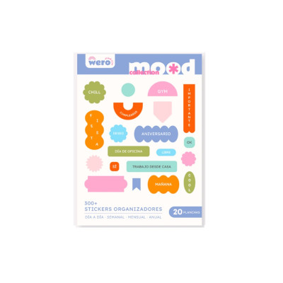 Block de +300 stickers organizadores Wero