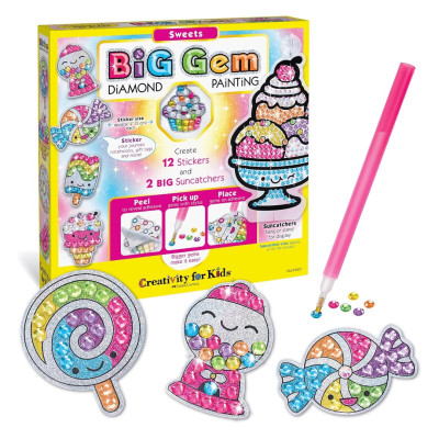 Kit Pintura de Diamantes, stickers x 12 unidades + 2 figuras para colgar Colours
