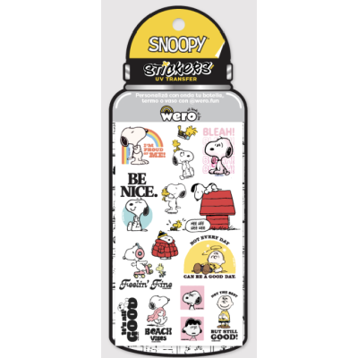 Stickers para botellas Snoopy Wero