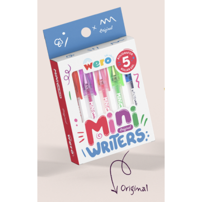 Mini bolígrafos x5 colores originales Wero
