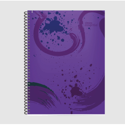 Cuaderno con espiral A4 tapa plastica Essential violeta x 84 hojas cuadriculado Ledesma