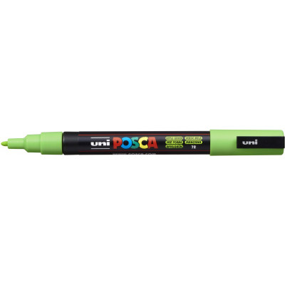 Marcador Fino 0.7 mm Posca Verde manzana PC-1M punta cónica Uni
