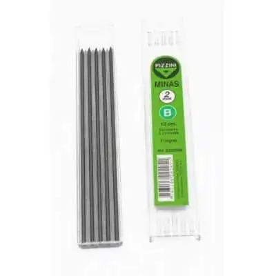 Minas B 2 mm estuche por 5 unidades Pizzini