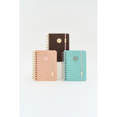 Agenda 12x17 cm 2 dias x pagina Minimalista con espiral FW