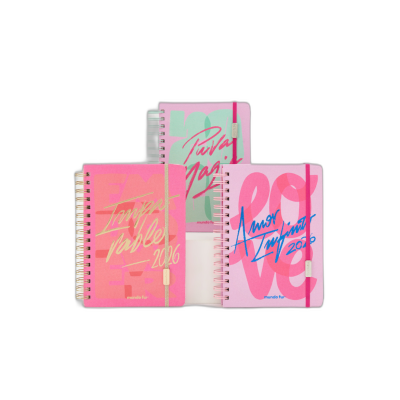 Agenda 12x17 cm 2 dias x pagina Inspire con espiral FW