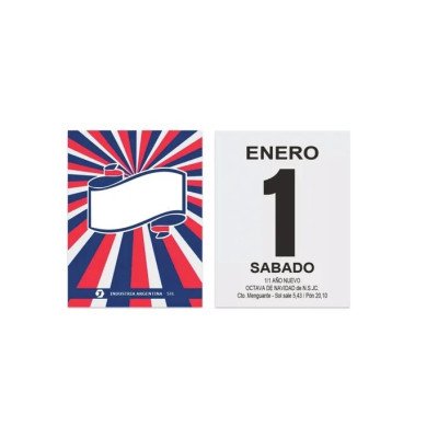 Taco Almanaque N°4 para almanaque Peuser chico 6,5x9,5 cm Graficom