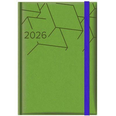 Agenda N°7 Diaria Adria verde con elastico morado encuadernada Talbot