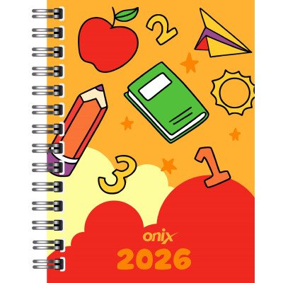 Agenda 16x22 cm Semanal Eco College con espiral Onix