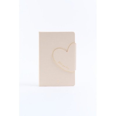 Cuaderno 14x21 cm con solapa Bullet Journal Cream x80 hojas Minimal FW