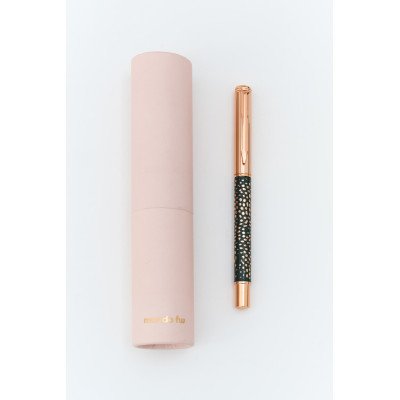 Bolígrafo tinta azul Rose Gold con tapa y estuche Minimal FW