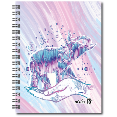Agenda New Day con espiral y elástico Elefantes Nivel 10