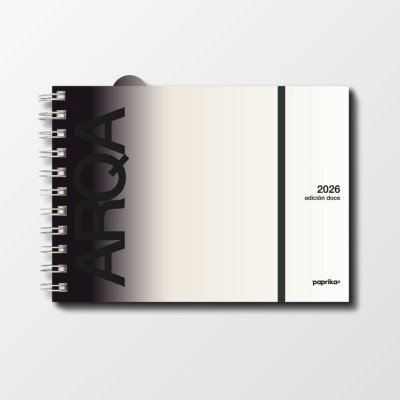Agenda semanal 21x15 cm Arqa Expresso con espiral Paprika