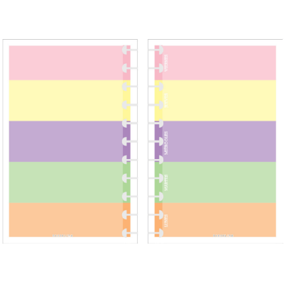 Repuesto planner 18x21 cm 5 colores para cuaderno sistema espiral Do Decorline