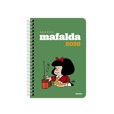 Agenda semanal 13,5x19,3 cm MAFALDA módulos verde ediciones Granica