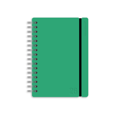 Agenda Studio Verde Lotus A5 diaria Vacavaliente