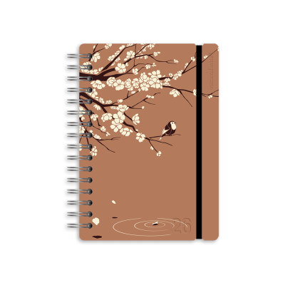 Agenda Studio Sakura nuez A5 semanal Vacavaliente