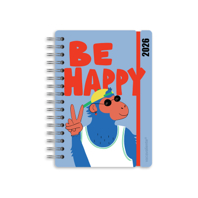 Agenda Studio Hipster monkey A5 semanal Vacavaliente