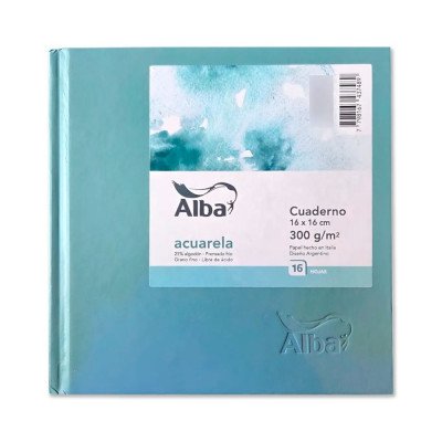 Cuaderno para Acuarela 16x16 cm de 300 gramos x16 Hojas Alba