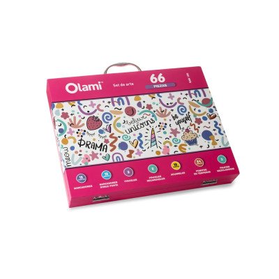 Valija de arte Unicornio x66 piezas Olami