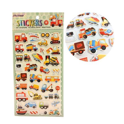 Stickers Goma Eva autos/construcción Colours