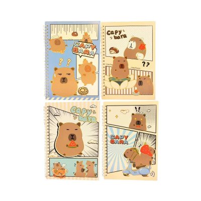 Cuaderno con dorado capybara x60 hojas rayadas Colours