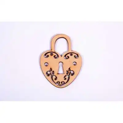 Corazón candado laser 7,5cm El Tigre