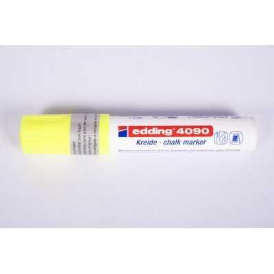 Marcador Tiza Liquida. Punta Biselada. Trazo Extra Grueso Amarillo Neón (65) Edding