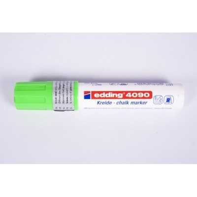 Marcador Tiza Liquida. Punta Biselada. Trazo Extra Grueso Verde Claro (11) Edding