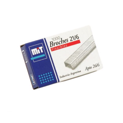 Broches para abrochadora Nº21/6 x1000 unidades MIT