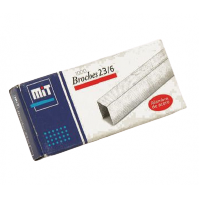 Broche para abrochadora Nº23/6 x1000 unidades MIT