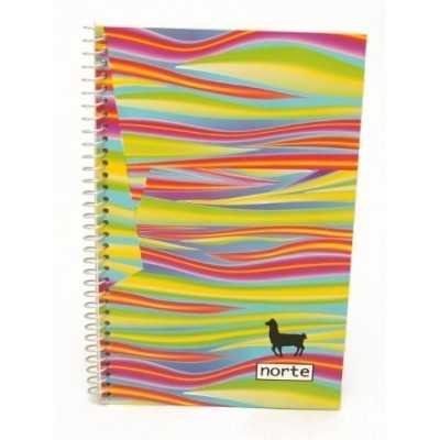 Libreta con espiral 13,5 x 21,5 cm rayada x 50 hojas Norte