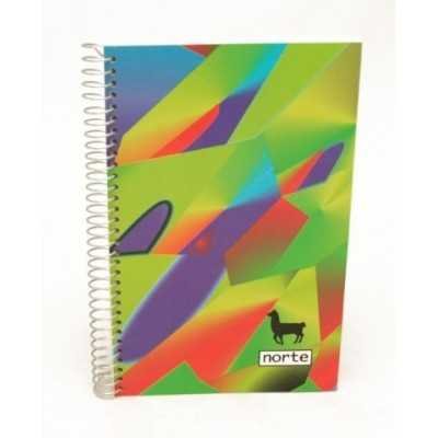 Libreta con espiral 13,5 x 21,5 cm rayada x 100 hojas Norte